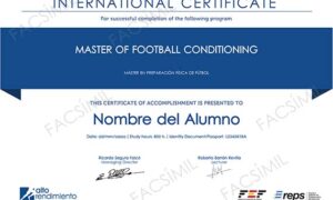 Máster Internacional en Preparación Física de Fútbol